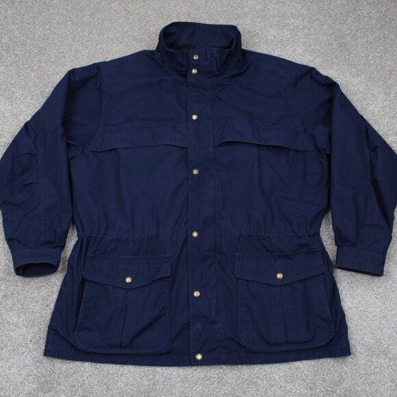 Eddie Bauer Jacket Adult XL Wool Lined Mountain Parka Blue Full Zip Utility Coat - Picture 1 of 16